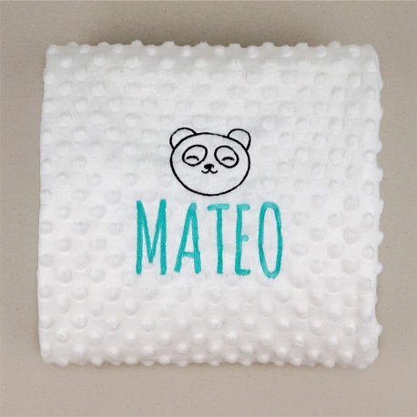 Manta Clásica Blanca Personalizada