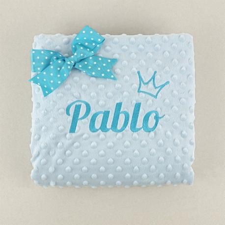Manta Clásica Celeste Personalizada