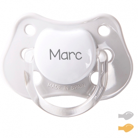 Chupete Clásico Personalizado Gris