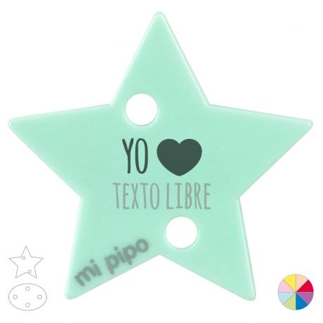 Broche Pinza Yo corazón (texto libre)