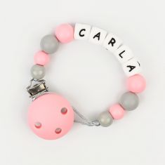 Cadenita de silicona personalizada Rosa Candy