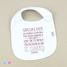 Babero Personalizado Gracias Papá por...(Nombre) 