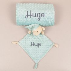 Pack Dou Dou y Manta Clásica Menta Personalizado