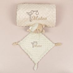 Pack Dou Dou y Manta Clásica Beige Personalizado