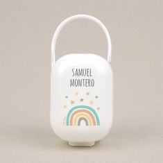 Cajita Portachupetes Arcoíris soft Personalizada