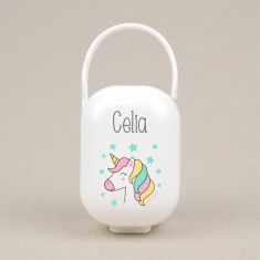 Cajita Portachupetes Unicornio Personalizada