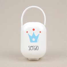 Cajita Portachupetes Corona Azul Personalizada