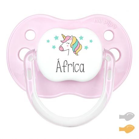 Chupete New Classic Deco Unicornio Rosa Personalizado