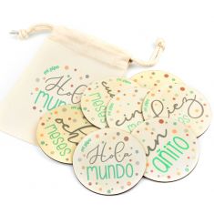 Cumplemeses Bebé Lunares Menta