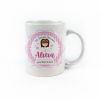 Taza cerámica Comunión Rosa personalizada