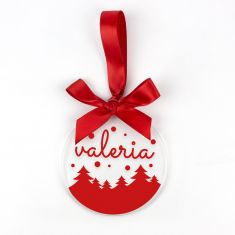 Bola Roja Navidad metacrilato Personalizada, elige diseño