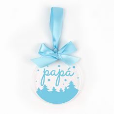 Bola Celeste Navidad metacrilato Personalizada, elige diseño