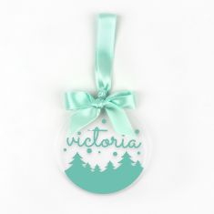 Bola Menta Navidad metacrilato Personalizada, elige diseño