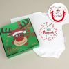 Cajita Navidad Body + Chupete New Classic Elfo Bastones Feliz Navidad