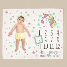 Manta cumplemes Unicornio sin personalizar