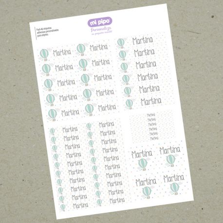 Pack 46 etiquetas adhesivas personalizadas para objetos Cisne