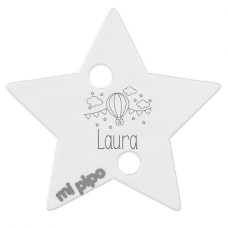 Broche Pinza Personalizado Nombre + Globo