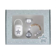 Cajita My Baby Gris Personalizada (Temporalmente Caja rosa o azul)