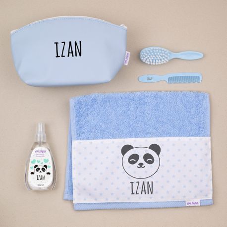 Neceser a la guarde Panda Azul Personalizado