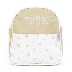 NUEVA Mochila Estrellas Beige Personalizada