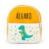 Mochila Dinosaurio Mostaza personalizada