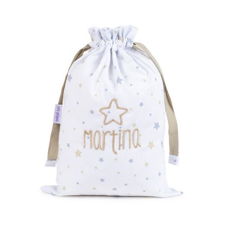 Saquito Estrellas Beige Personalizado