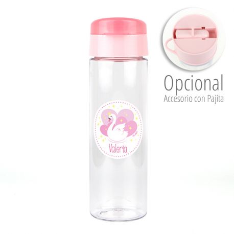 Botella Cisne Rosa 600ml personalizada