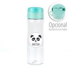 Botella Panda Menta 600ml personalizada