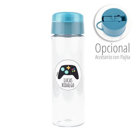 Botella Consola Azul 600ml personalizada