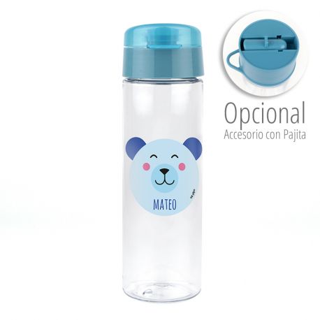 Botella Osito Azul 600ml personalizada