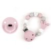 Cajita Chupete Gummy Rosa Soft + Cadenita de Silicona Corona