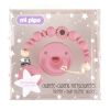 Cajita Chupete Gummy Rosa Candy + Cadenita de Silicona Multicolor 