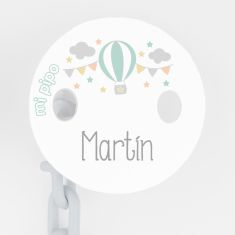 Broche Pinza Deco Globo Gris Personalizado (Disponible próximamente)