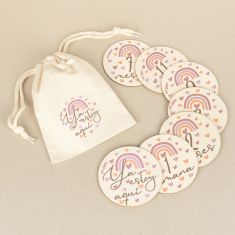 Cumplemeses Bebé Arcoíris Blush