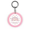 Llavero Metacrilato Redondo Arcoíris Blush Personalizado