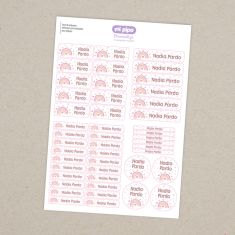 46 Personalized white Star object Labels