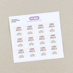 12 Personalized white star shoes Labels