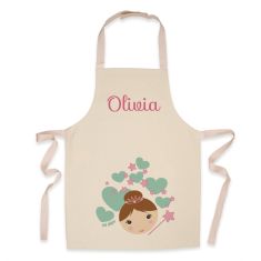 Delantal Infantil Algodón Premium Hada personalizado