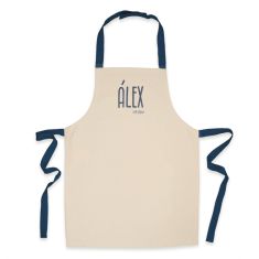 Delantal Infantil Algodón Premium Azul personalizado