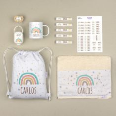 Personalized Pink "Bag to school" pack