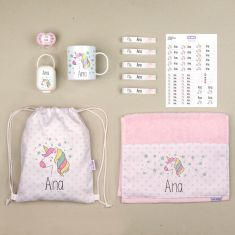 Personalized Pink "Bag to school" pack