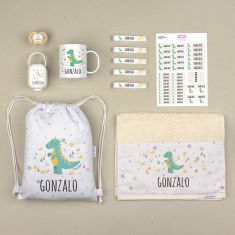Personalized Pink "Bag to school" pack
