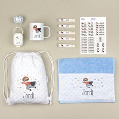 Personalized Pink "Bag to school" pack
