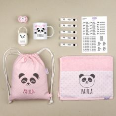Personalized Pink "Bag to school" pack