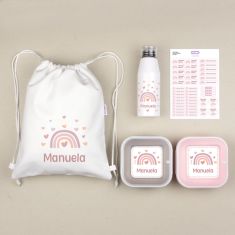 Personalized Pink "Bag to school" pack