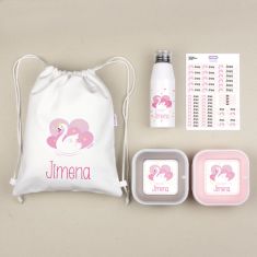 Personalized Pink "Bag to school" pack