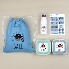 Personalized Pink "Bag to school" pack