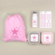 Personalized Pink "Bag to school" pack