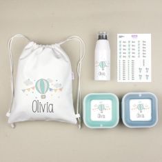 Personalized Pink "Bag to school" pack