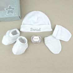 Newborn Grey Personalized Set Box